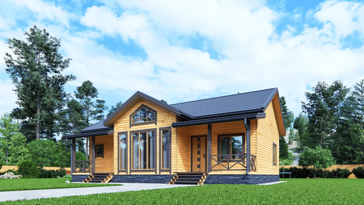 Экстерьер дома - 3D визуализация